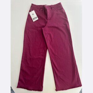 NEW Burgundy Wine Women's Wide Leg Jeans